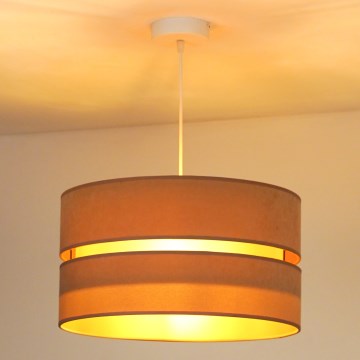 Duolla - Pendel DUO 1xE27/15W/230V diameter 40 cm beige