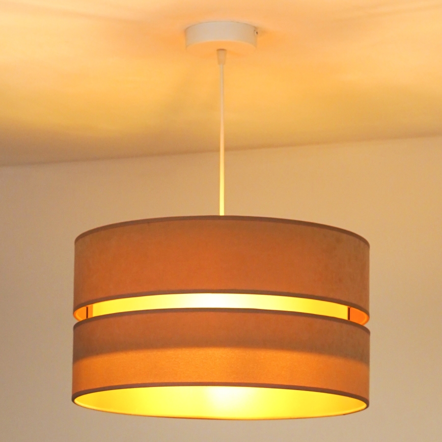 Duolla - Pendel DUO 1xE27/15W/230V diameter 40 cm beige