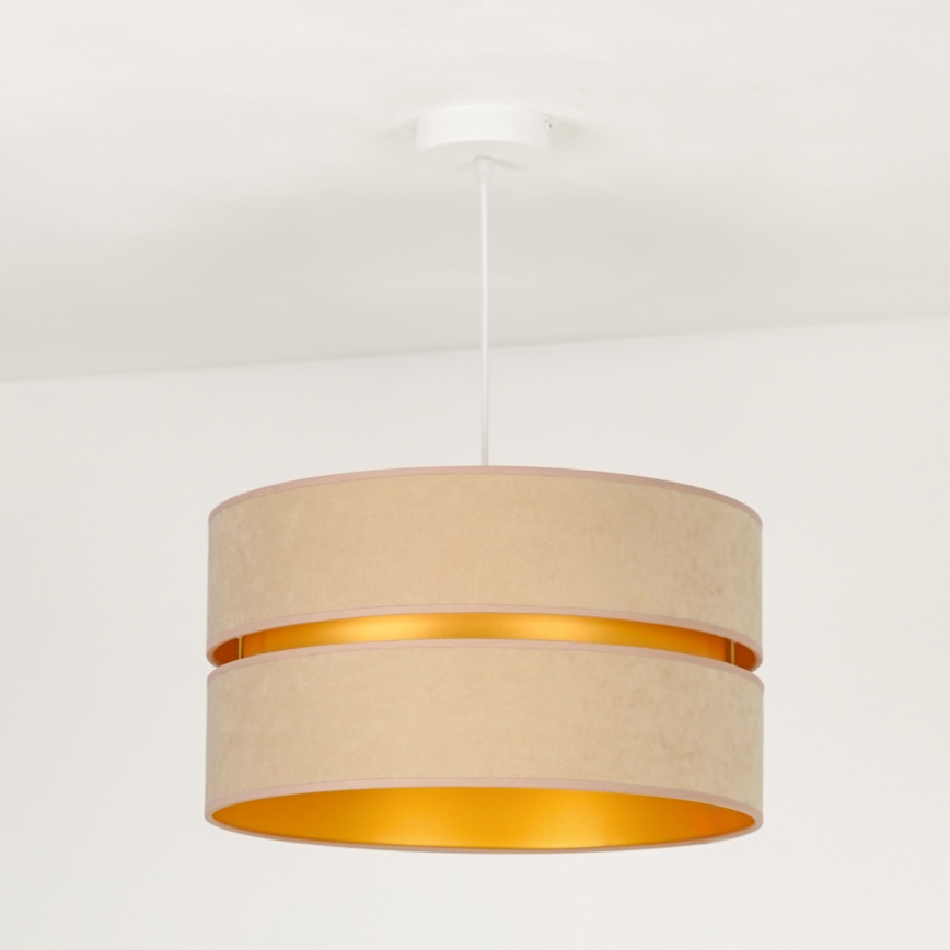 Duolla - Pendel DUO 1xE27/15W/230V diameter 40 cm beige