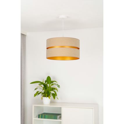 Duolla - Pendel DUO 1xE27/15W/230V diameter 40 cm beige