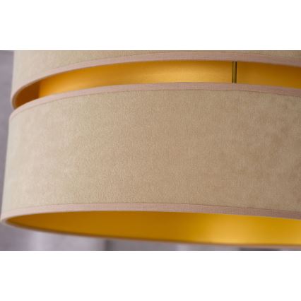 Duolla - Pendel DUO 1xE27/15W/230V diameter 40 cm beige