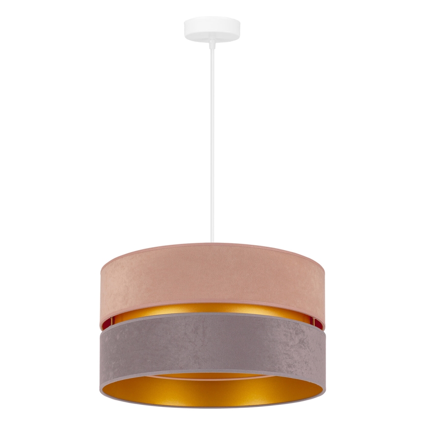 Duolla - Pendel DUO 1xE27/15W/230V diameter 40 cm beige og grå