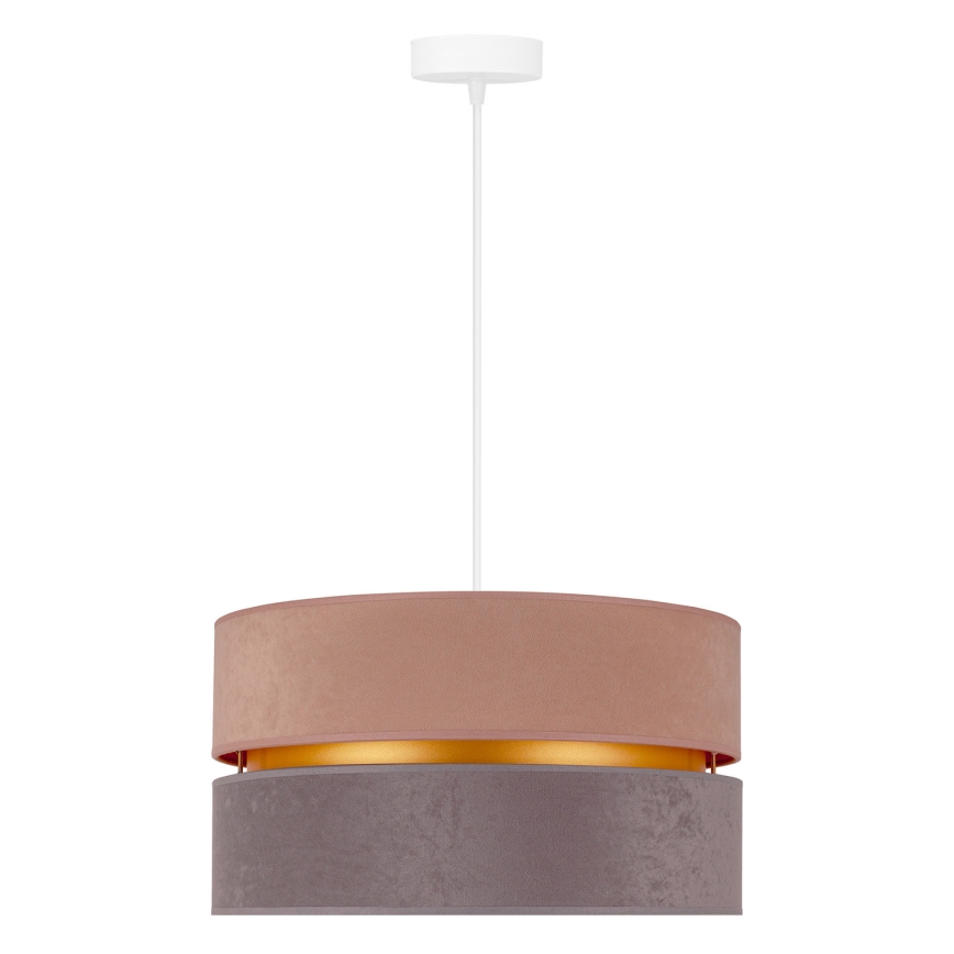 Duolla - Pendel DUO 1xE27/15W/230V diameter 40 cm beige og grå