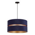 Duolla - Pendel DUO 1xE27/15W/230V diameter 40 cm blå/guldfarvet