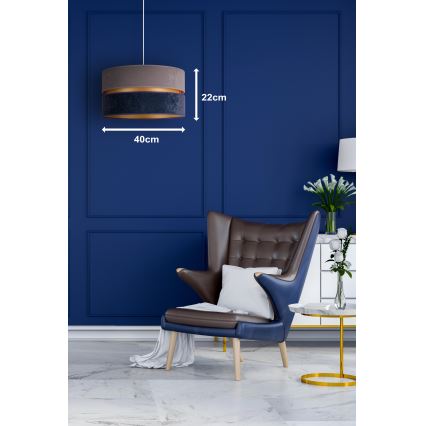 Duolla - Pendel DUO 1xE27/15W/230V diameter 40 cm blå