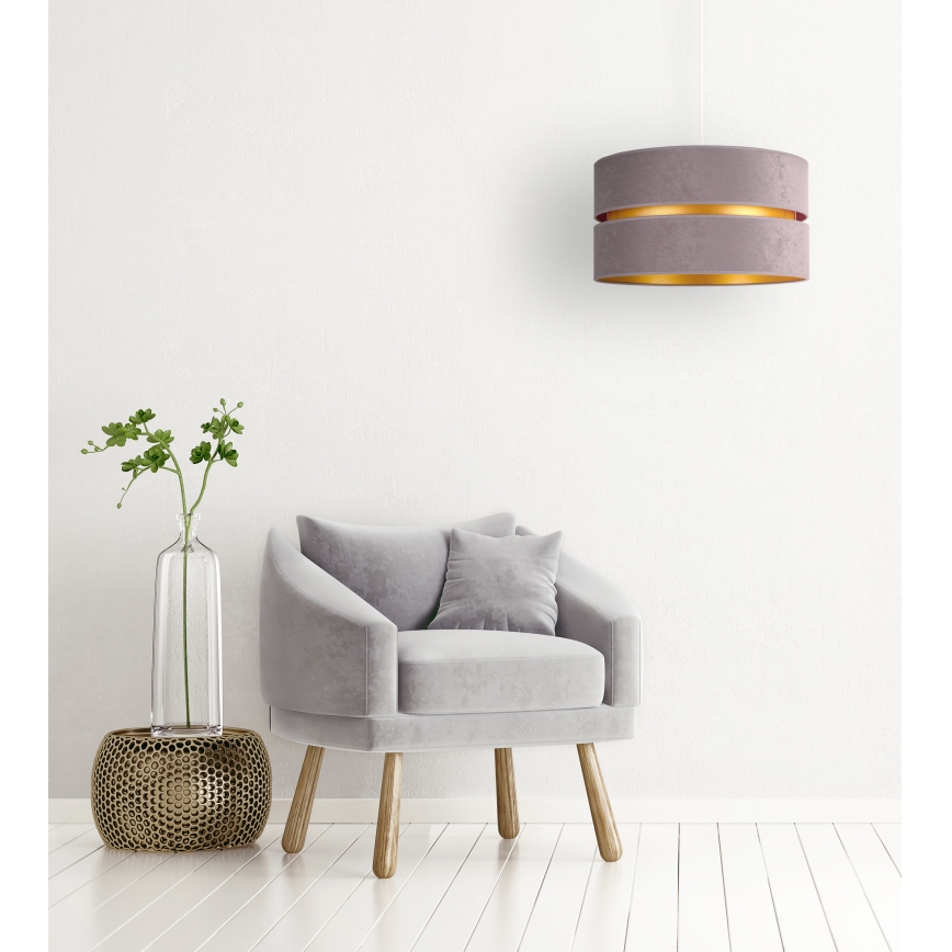 Duolla - Pendel DUO 1xE27/15W/230V diameter 40 cm grå