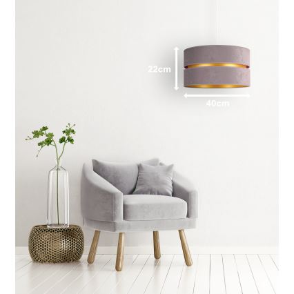 Duolla - Pendel DUO 1xE27/15W/230V diameter 40 cm grå