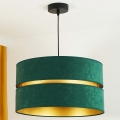 Duolla - Pendel DUO 1xE27/15W/230V diameter 40 cm grøn/guldfarvet