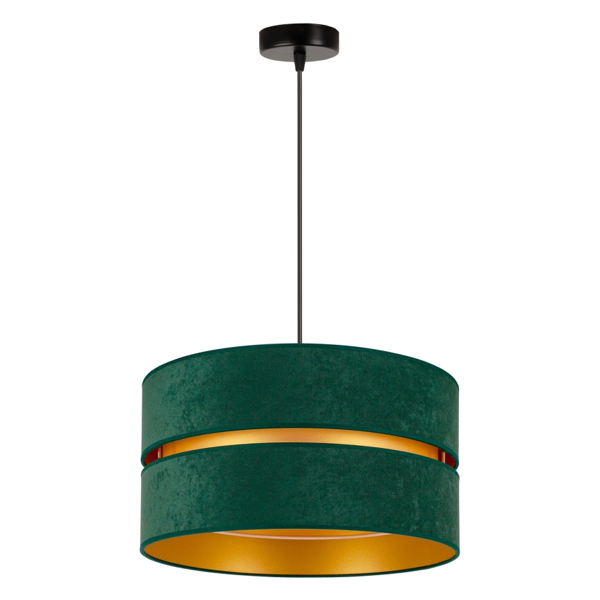 Duolla - Pendel DUO 1xE27/15W/230V diameter 40 cm grøn/guldfarvet