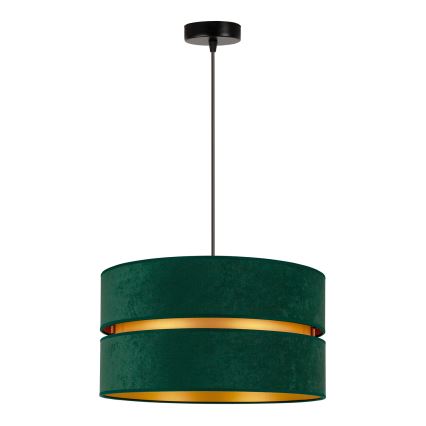Duolla - Pendel DUO 1xE27/15W/230V diameter 40 cm grøn/guldfarvet
