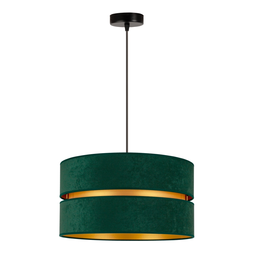 Duolla - Pendel DUO 1xE27/15W/230V diameter 40 cm grøn/guldfarvet
