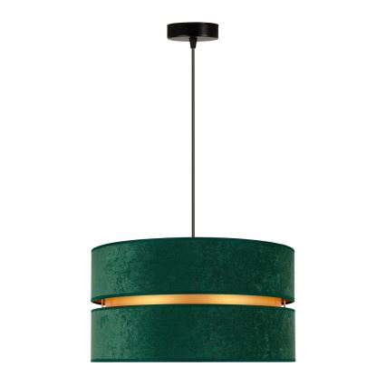 Duolla - Pendel DUO 1xE27/15W/230V diameter 40 cm grøn/guldfarvet
