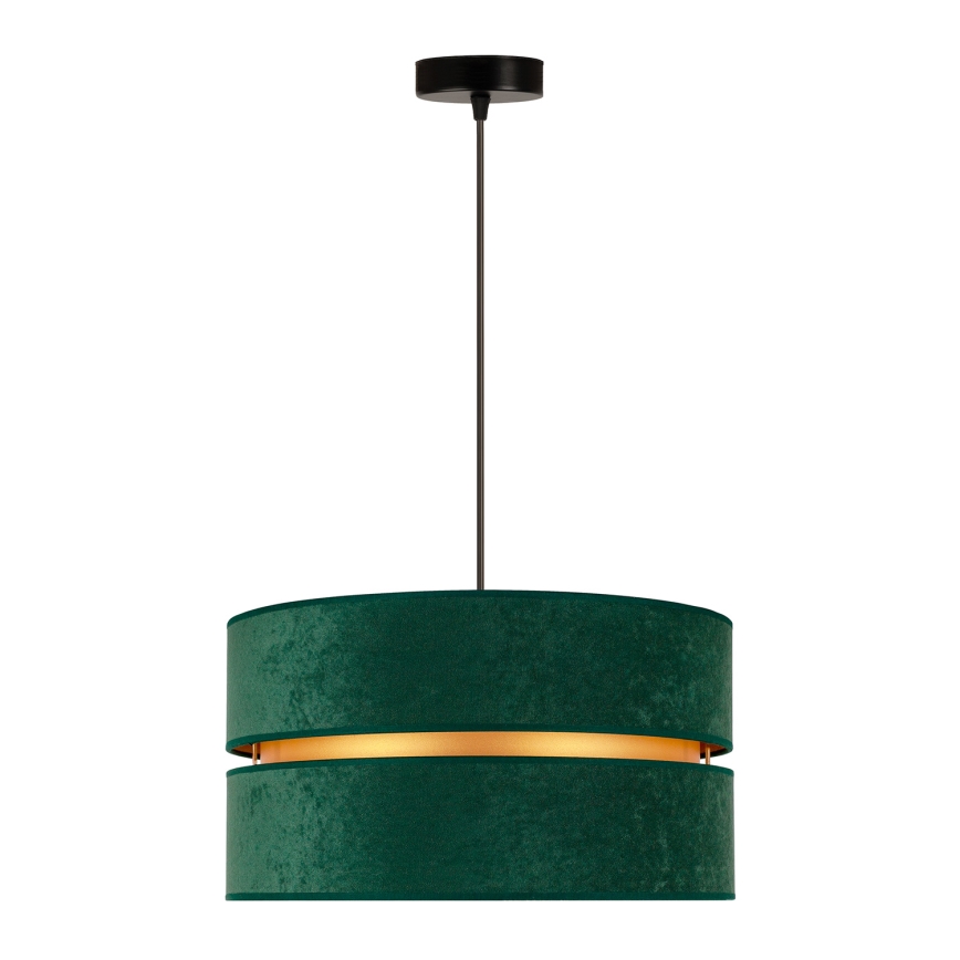 Duolla - Pendel DUO 1xE27/15W/230V diameter 40 cm grøn/guldfarvet