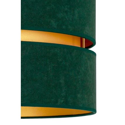 Duolla - Pendel DUO 1xE27/15W/230V diameter 40 cm grøn/guldfarvet