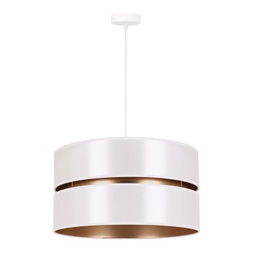 Duolla - Pendel DUO 1xE27/15W/230V diameter 40 cm hvid/guldfarvet