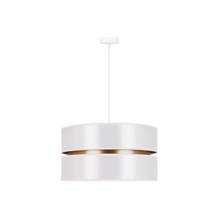 Duolla - Pendel DUO 1xE27/15W/230V diameter 40 cm hvid/guldfarvet