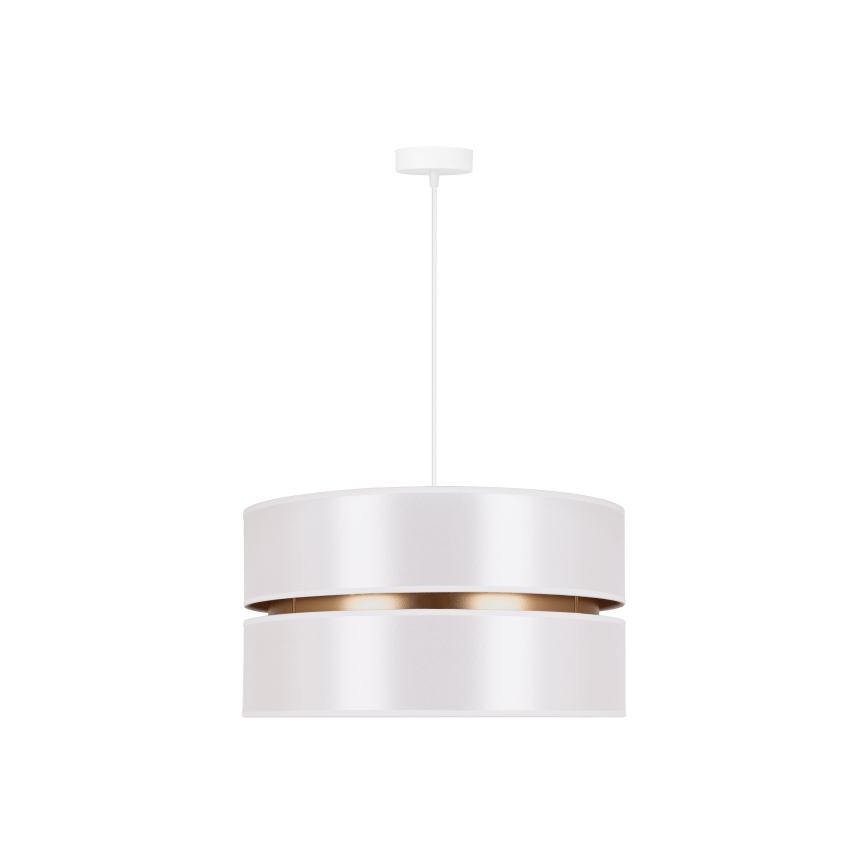 Duolla - Pendel DUO 1xE27/15W/230V diameter 40 cm hvid/guldfarvet