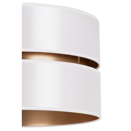 Duolla - Pendel DUO 1xE27/15W/230V diameter 40 cm hvid/guldfarvet