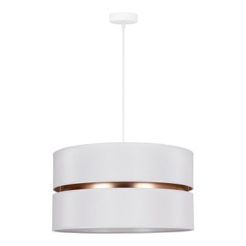 Duolla - Pendel DUO 1xE27/15W/230V diameter 40 cm hvid/guldfarvet