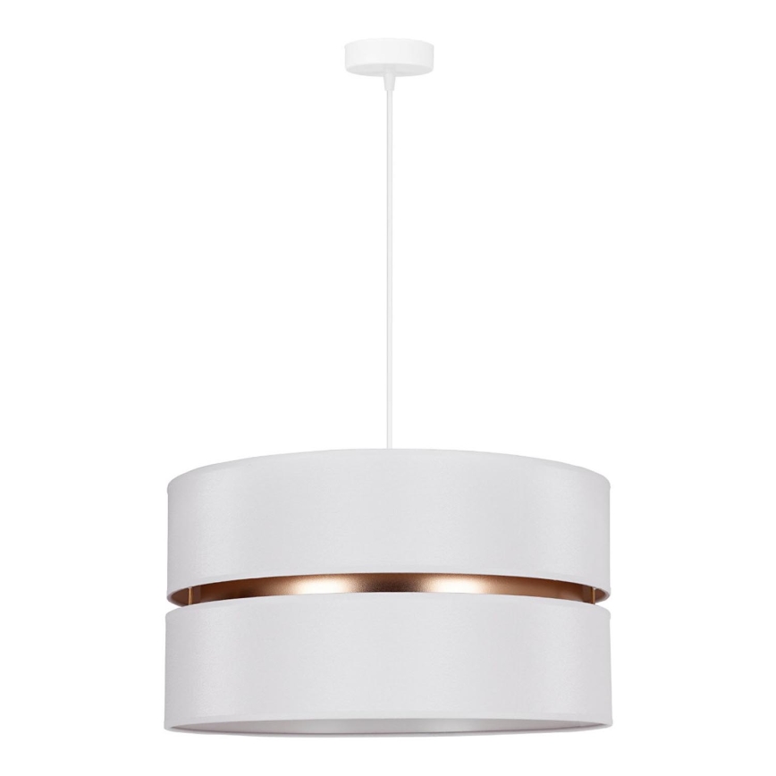 Duolla - Pendel DUO 1xE27/15W/230V diameter 40 cm hvid/guldfarvet