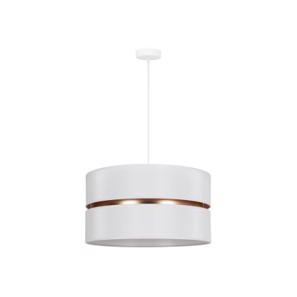 Duolla - Pendel DUO 1xE27/15W/230V diameter 40 cm hvid/guldfarvet