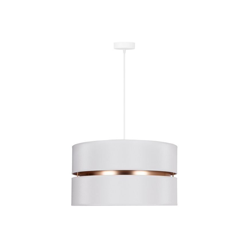 Duolla - Pendel DUO 1xE27/15W/230V diameter 40 cm hvid/guldfarvet