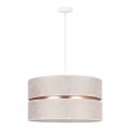 Duolla - Pendel DUO 1xE27/15W/230V diameter 40 cm hvid/guldfarvet