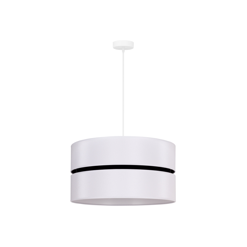 Duolla - Pendel DUO 1xE27/15W/230V diameter 40 cm hvid/sort