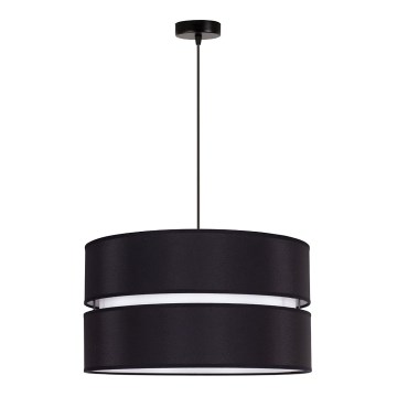 Duolla - Pendel DUO 1xE27/15W/230V diameter 40 cm sort/hvid