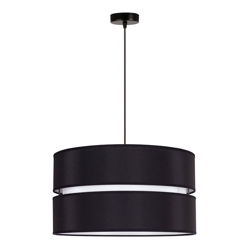 Duolla - Pendel DUO 1xE27/15W/230V diameter 40 cm sort/hvid