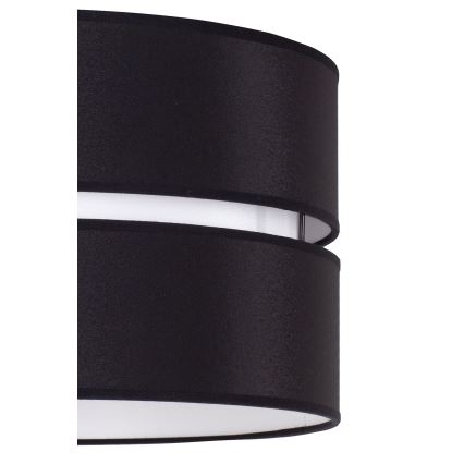 Duolla - Pendel DUO 1xE27/15W/230V diameter 40 cm sort/hvid