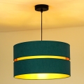 Duolla - Pendel DUO 1xE27/15W/230V diameter 40 cm turkis/guldfarvet