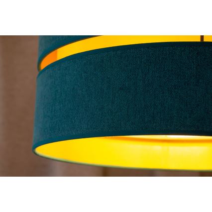 Duolla - Pendel DUO 1xE27/15W/230V diameter 40 cm turkis/guldfarvet