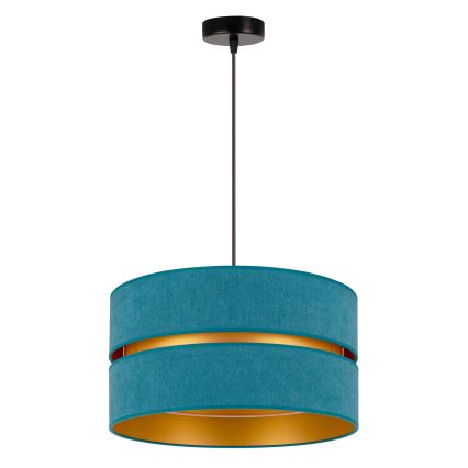 Duolla - Pendel DUO 1xE27/15W/230V diameter 40 cm turkis/guldfarvet