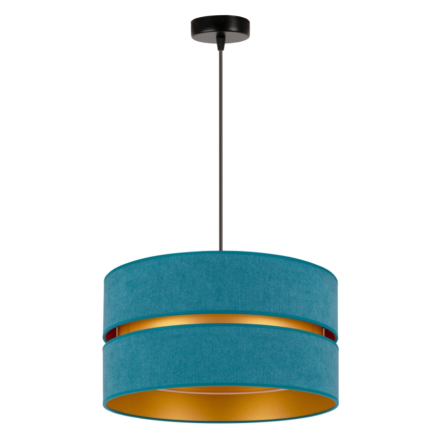 Duolla - Pendel DUO 1xE27/15W/230V diameter 40 cm turkis/guldfarvet