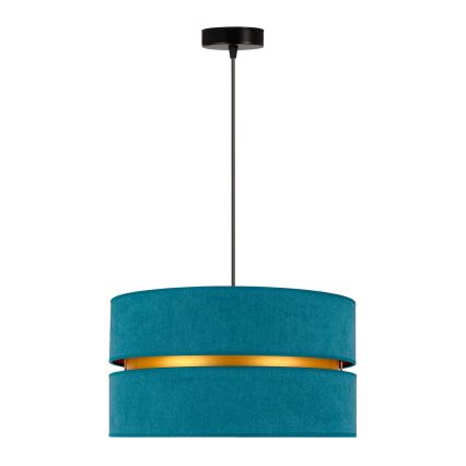 Duolla - Pendel DUO 1xE27/15W/230V diameter 40 cm turkis/guldfarvet