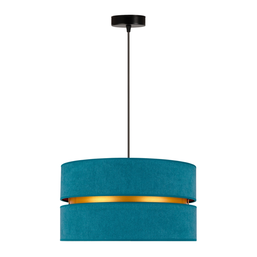 Duolla - Pendel DUO 1xE27/15W/230V diameter 40 cm turkis/guldfarvet