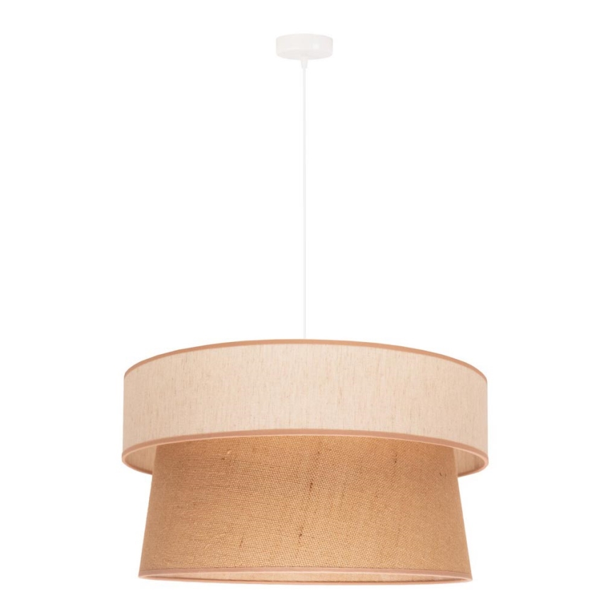 Duolla - Pendel ETNIC 1xE27/40W/230V diameter 45 cm beige