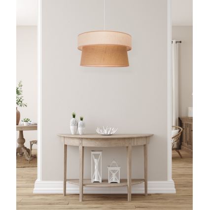 Duolla - Pendel ETNIC 1xE27/40W/230V diameter 45 cm beige
