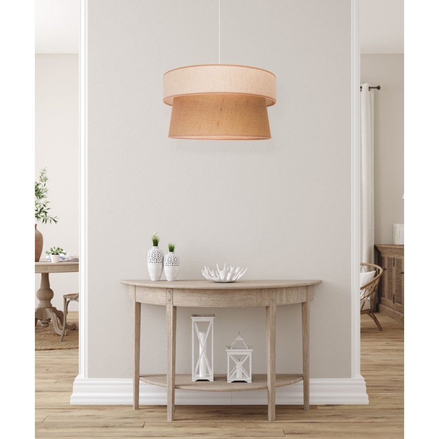 Duolla - Pendel ETNIC 1xE27/40W/230V diameter 45 cm beige