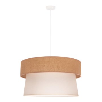 Duolla - Pendel ETNIC 1xE27/40W/230V diameter 45 cm cremefarvet/beige