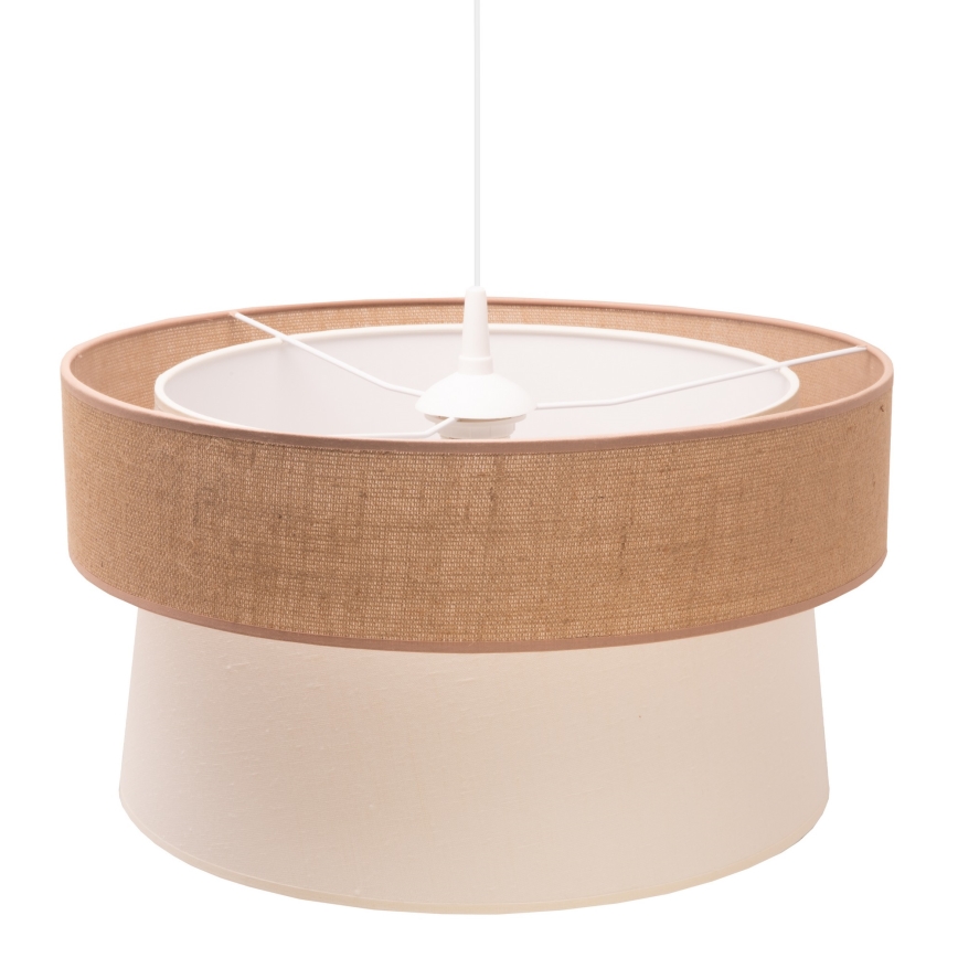 Duolla - Pendel ETNIC 1xE27/40W/230V diameter 45 cm cremefarvet/beige