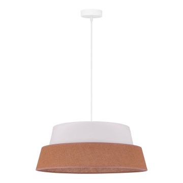 Duolla - Pendel GALAXY 1xE27/15W/230V diameter 50 cm brun/hvid