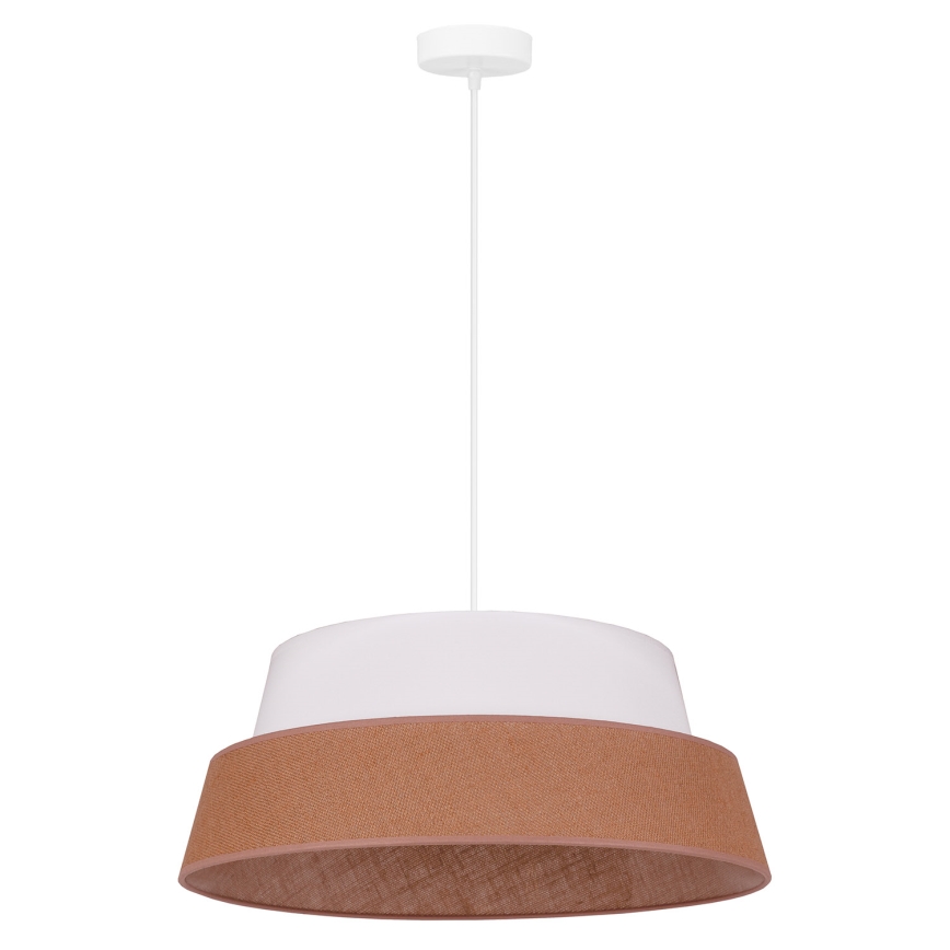Duolla - Pendel GALAXY 1xE27/15W/230V diameter 50 cm brun/hvid