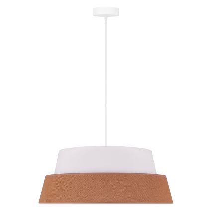Duolla - Pendel GALAXY 1xE27/15W/230V diameter 50 cm brun/hvid