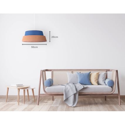 Duolla - Pendel GALAXY 1xE27/40W/230V diameter 50 cm blå