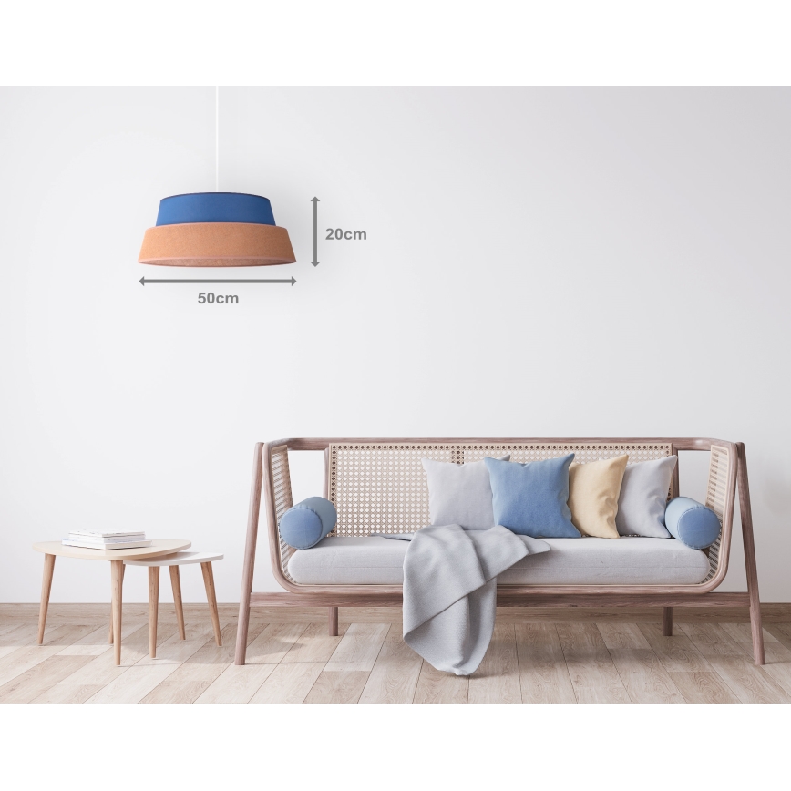 Duolla - Pendel GALAXY 1xE27/40W/230V diameter 50 cm blå