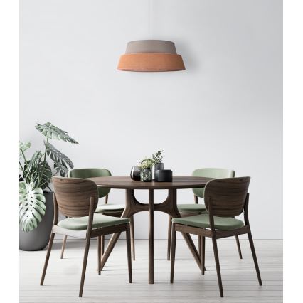 Duolla - Pendel GALAXY 1xE27/40W/230V diameter 50 cm grå/brun