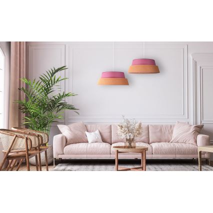 Duolla - Pendel GALAXY 1xE27/40W/230V diameter 50 cm lyserød