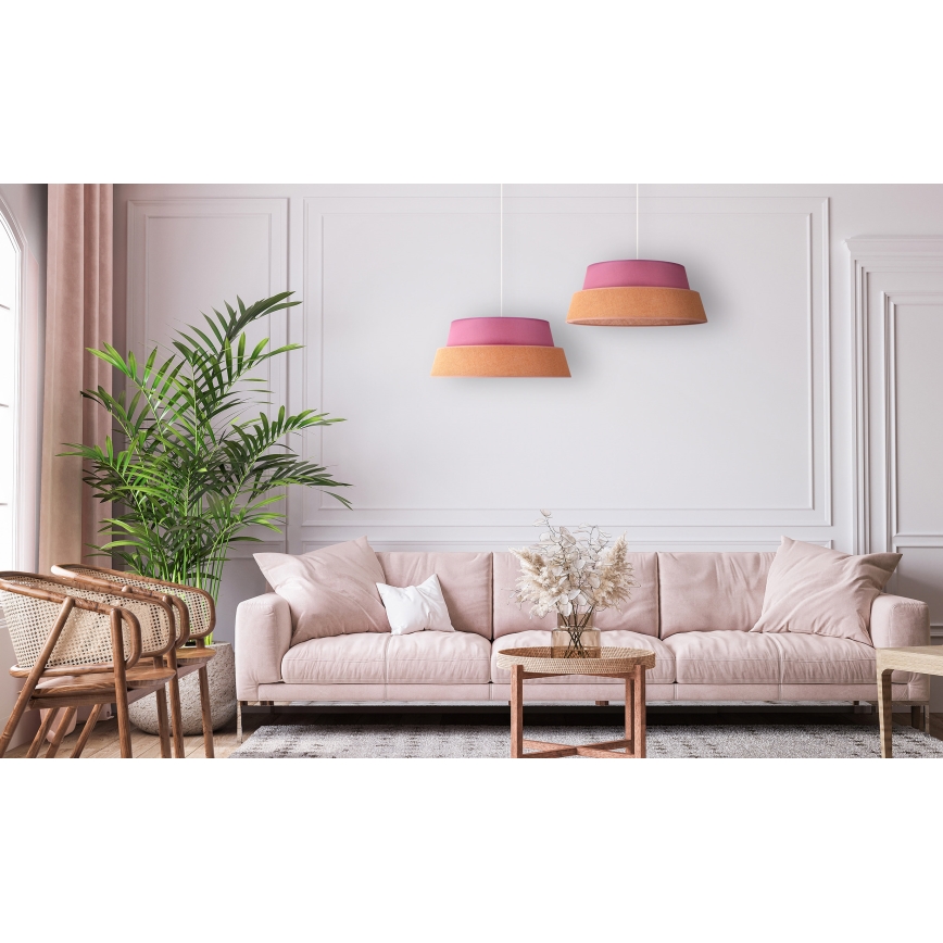 Duolla - Pendel GALAXY 1xE27/40W/230V diameter 50 cm lyserød